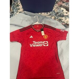 Manchester United FC Garnacho 17 Soccer Jersey Men's Red Adidas AEROready